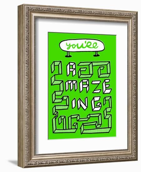 You're Amazing - Tommy Human Cartoon Print-Tommy Human-Framed Art Print