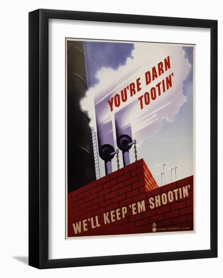 You're Darn Tootin' We'll Keep 'Em Shootin' Poster-Joseph Binder-Framed Giclee Print