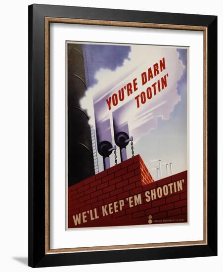 You're Darn Tootin' We'll Keep 'Em Shootin' Poster-Joseph Binder-Framed Giclee Print