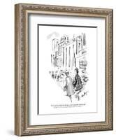 "You're going to love it. It has a charming atmosphere and the food is div?" - New Yorker Cartoon-James Mulligan-Framed Premium Giclee Print