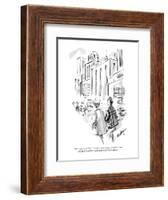 "You're going to love it. It has a charming atmosphere and the food is div?" - New Yorker Cartoon-James Mulligan-Framed Premium Giclee Print