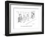 "You're making my friend uncomfortable." - New Yorker Cartoon-John Donohue-Framed Premium Giclee Print