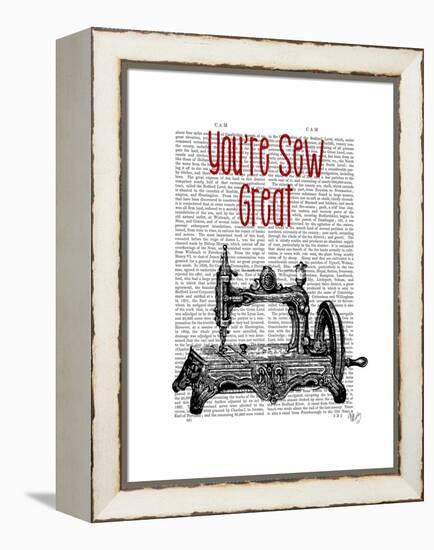 You're Sew Great Illustration-Fab Funky-Framed Stretched Canvas