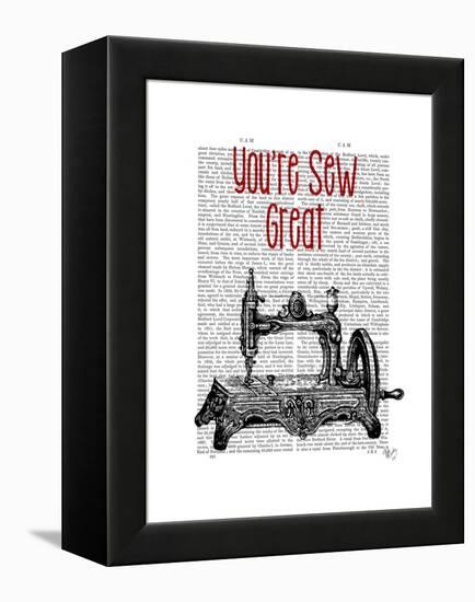 You're Sew Great Illustration-Fab Funky-Framed Stretched Canvas