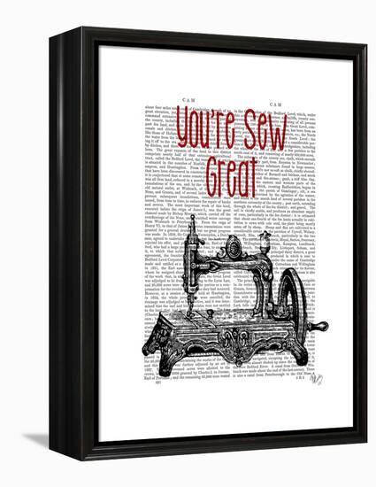 You're Sew Great Illustration-Fab Funky-Framed Stretched Canvas