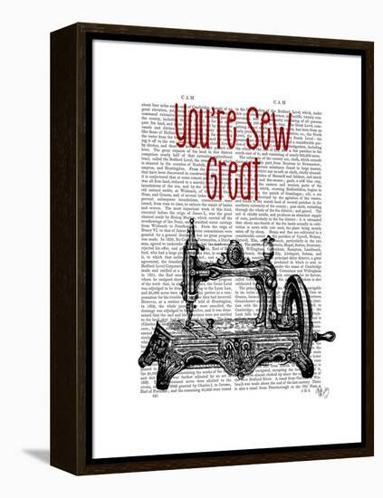You're Sew Great Illustration-Fab Funky-Framed Stretched Canvas