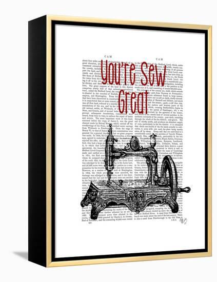 You're Sew Great Illustration-Fab Funky-Framed Stretched Canvas