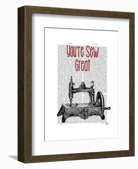 You're Sew Great Illustration-Fab Funky-Framed Art Print