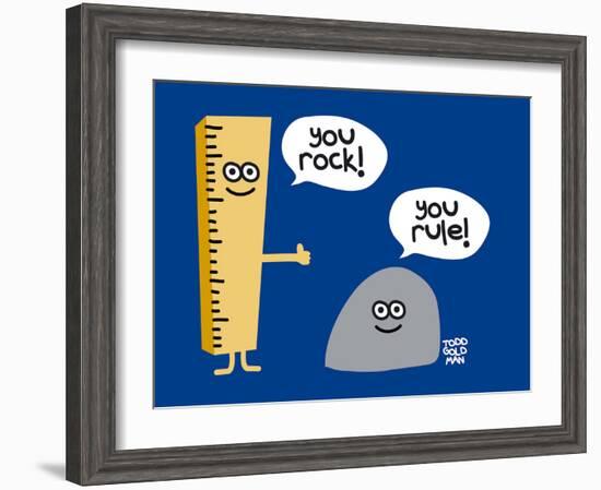 You Rock You Rule-Todd Goldman-Framed Art Print