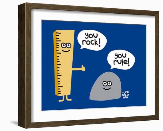 You Rock You Rule-Todd Goldman-Framed Art Print