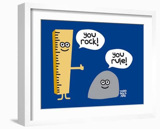You Rock You Rule-Todd Goldman-Framed Art Print