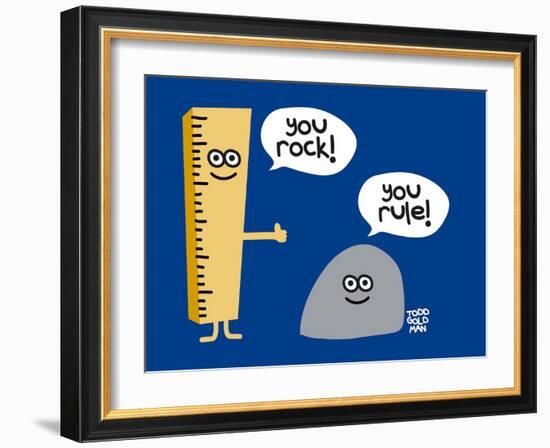 You Rock You Rule-Todd Goldman-Framed Art Print