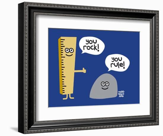 You Rock You Rule-Todd Goldman-Framed Art Print