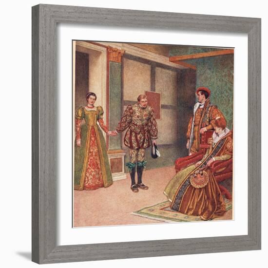 'You Saw the Mistress, I Beheld the Maid', Illustration from 'The Merchant of Venice', c.1910-Sir James Dromgole Linton-Framed Giclee Print