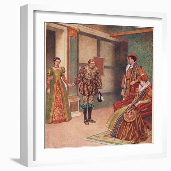 'You Saw the Mistress, I Beheld the Maid', Illustration from 'The Merchant of Venice', c.1910-Sir James Dromgole Linton-Framed Giclee Print