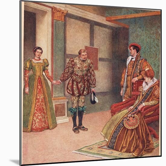 'You Saw the Mistress, I Beheld the Maid', Illustration from 'The Merchant of Venice', c.1910-Sir James Dromgole Linton-Mounted Giclee Print