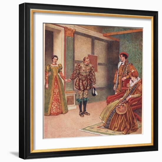 'You Saw the Mistress, I Beheld the Maid', Illustration from 'The Merchant of Venice', c.1910-Sir James Dromgole Linton-Framed Giclee Print