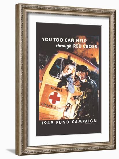 You Too Can Help Through Red Cross-Jes Schlaikjer-Framed Art Print