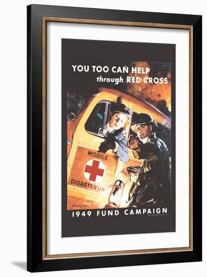 You Too Can Help Through Red Cross-Jes Schlaikjer-Framed Art Print