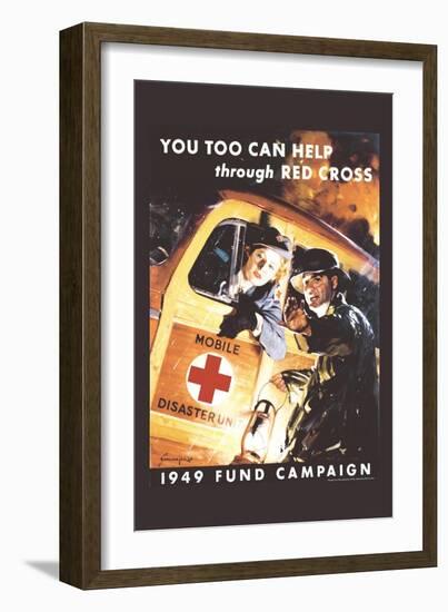 You Too Can Help Through Red Cross-Jes Schlaikjer-Framed Art Print