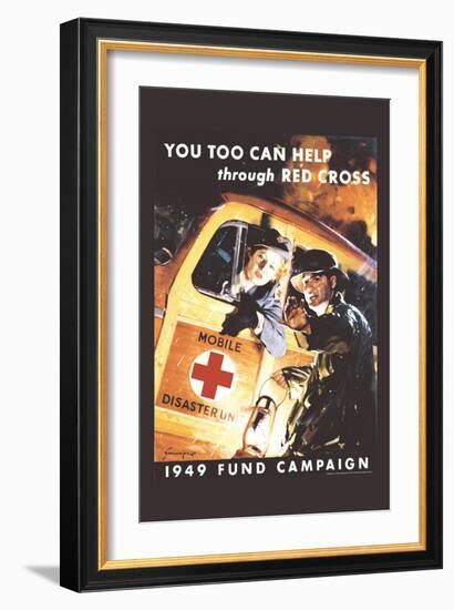 You Too Can Help Through Red Cross-Jes Schlaikjer-Framed Art Print