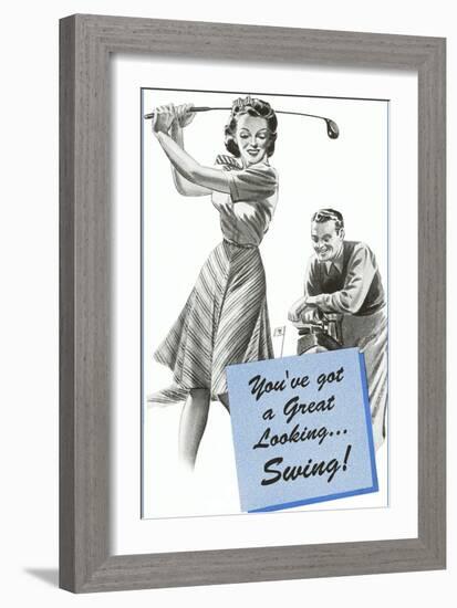 You've got a Great Looking...Swing-null-Framed Art Print