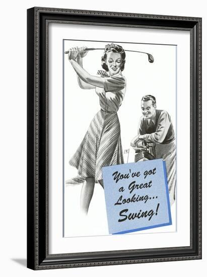 You've got a Great Looking...Swing-null-Framed Art Print