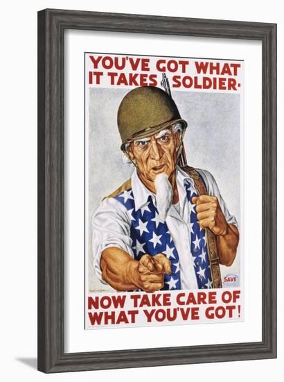 You've Got What it Takes Soldier Poster-Ernest Hamlin Baker-Framed Giclee Print