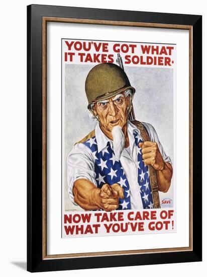 You've Got What it Takes Soldier Poster-Ernest Hamlin Baker-Framed Giclee Print