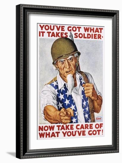 You've Got What it Takes Soldier Poster-Ernest Hamlin Baker-Framed Giclee Print