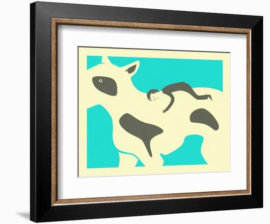 You Were Mine Forever-Jazzberry Blue-Framed Art Print