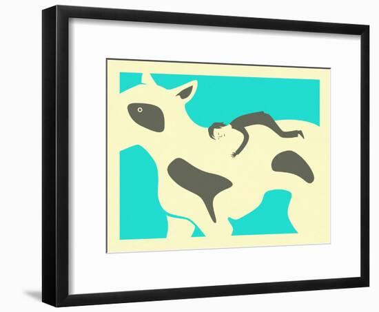 You Were Mine Forever-Jazzberry Blue-Framed Art Print