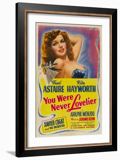 You Were Never Lovelier, Rita Hayworth, 1942-null-Framed Art Print