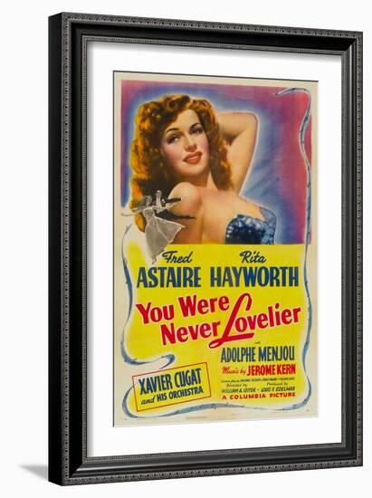 You Were Never Lovelier, Rita Hayworth, 1942-null-Framed Art Print