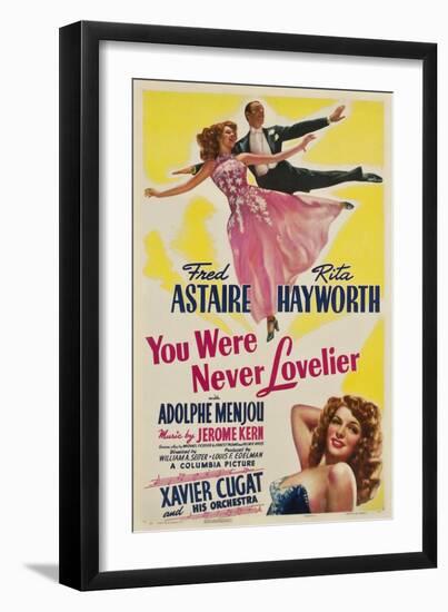 You Were Never Lovelier, Rita Hayworth, Fred Astaire, 1942-null-Framed Art Print