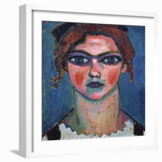Youn Girl with Green Eyes, about 1910-Alexej Von Jawlensky-Framed Giclee Print