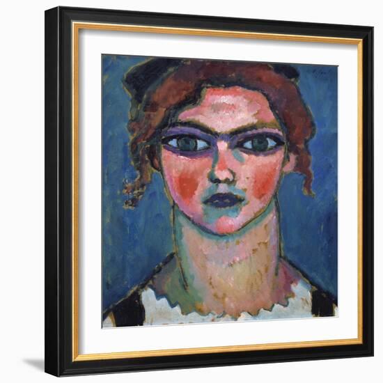 Youn Girl with Green Eyes, about 1910-Alexej Von Jawlensky-Framed Giclee Print