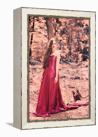 Young Adult Female in Woodland-Sabine Rosch-Framed Premier Image Canvas