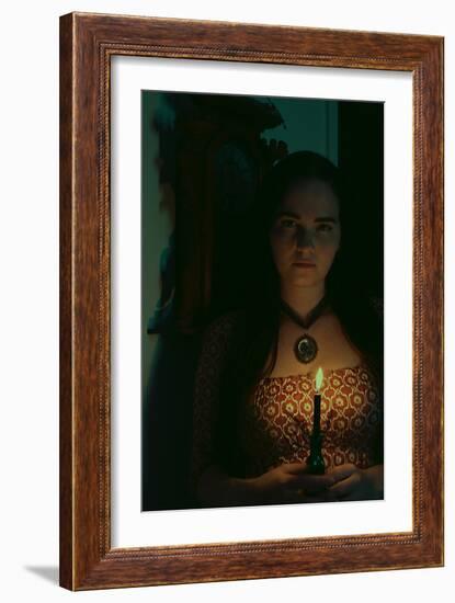 Young Adult Female with Candle-Ariel Marie Miller-Framed Photographic Print