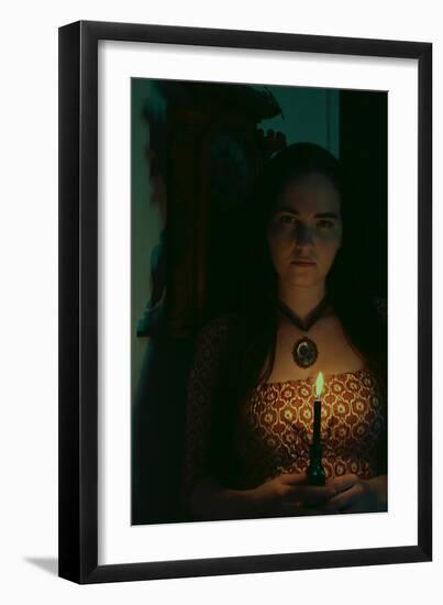 Young Adult Female with Candle-Ariel Marie Miller-Framed Photographic Print