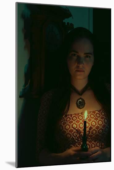 Young Adult Female with Candle-Ariel Marie Miller-Mounted Photographic Print