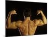 Young Adult Male Posing with Arms Flexed-Chris Trotman-Mounted Photographic Print