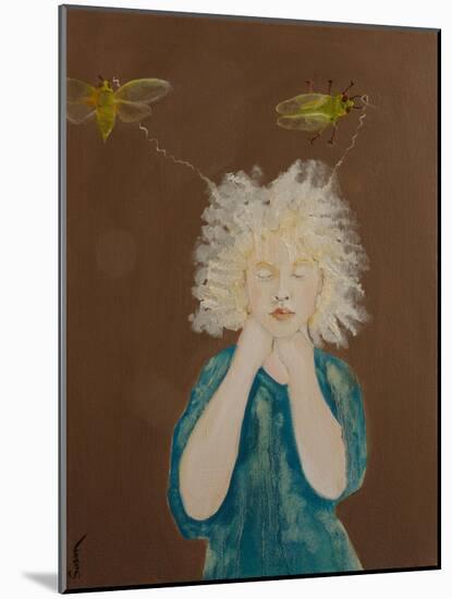 Young Albino Girl with Cicadas (Green Grocers), 2017-Susan Adams-Mounted Giclee Print