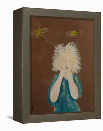 Young Albino Girl with Cicadas (Green Grocers), 2017-Susan Adams-Framed Premier Image Canvas