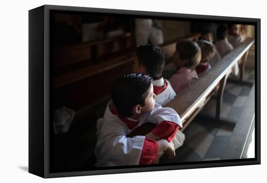 Young Alter Boys-Felipe Rodriguez-Framed Premier Image Canvas