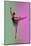 Young and Graceful Ballet Dancer Isolated on Gradient Pink-Green Studio Background in Neon Light. A-master1305-Mounted Photographic Print