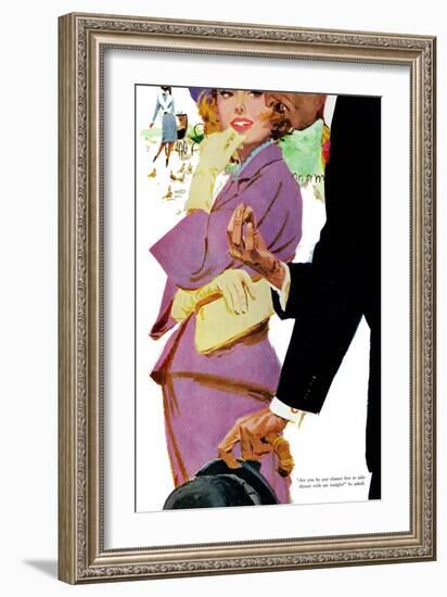 Young and Pampered - Saturday Evening Post "Leading Ladies", January 3, 1959 pg.31-Lynn Buckham-Framed Giclee Print