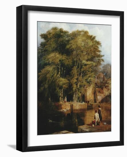 Young Anglers, Barras Bridge-Thomas Miles Richardson-Framed Giclee Print