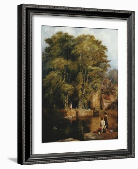 Young Anglers, Barras Bridge-Thomas Miles Richardson-Framed Giclee Print