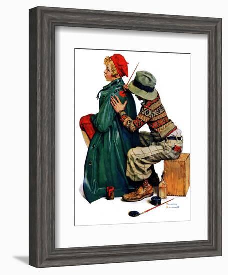 "Young Artist" or "She's My Baby", June 4,1927-Norman Rockwell-Framed Giclee Print